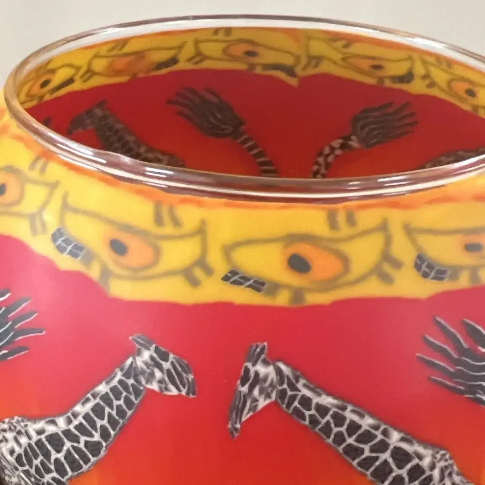 Leuchtglas Giraffe/Safari German Tealight Candle Holder, Hellmann-Versand